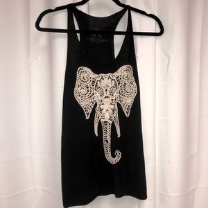Bear Dance Black Elephant soft tank top